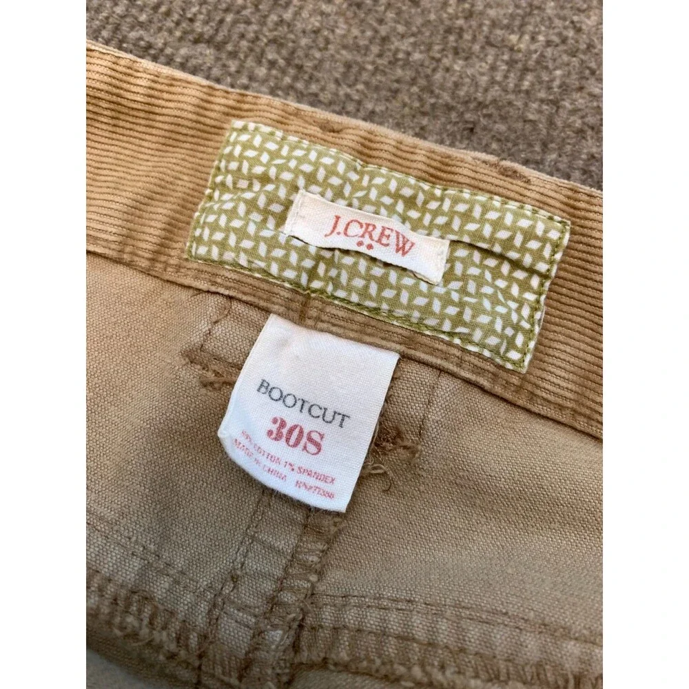 Vintage J Crew Pants Womens 30 Bootcut Low Rise Corduroy Stretch Relaxed Trouser